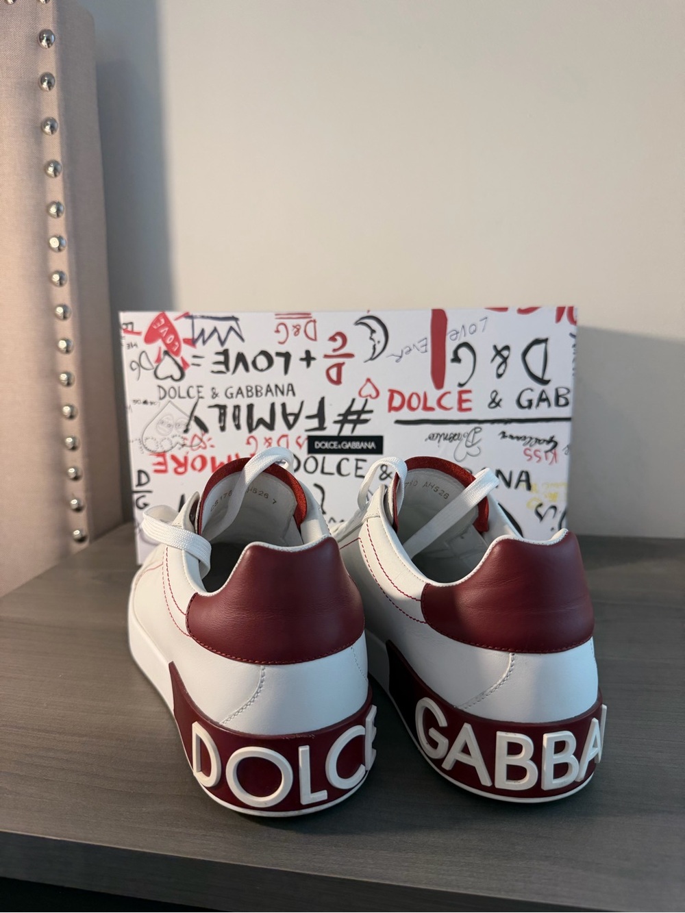 Dolce & Gabbana Calfskin Napa Portofino Sneakers
